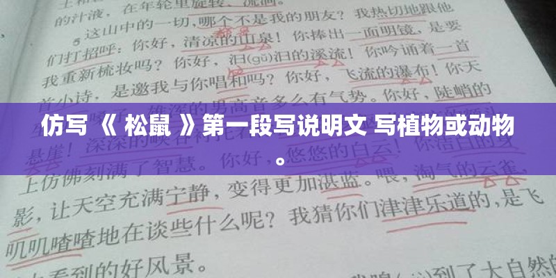 仿写 《 松鼠 》第一段写说明文 写植物或动物。