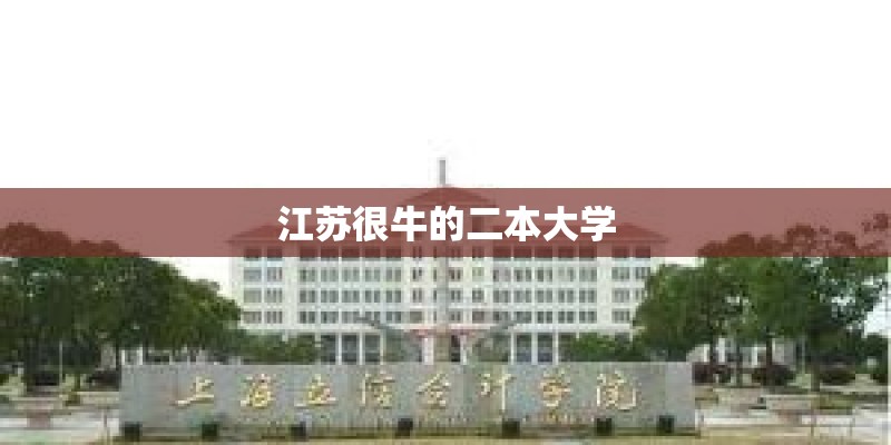 江苏很牛的二本大学 江苏很牛的二本大学